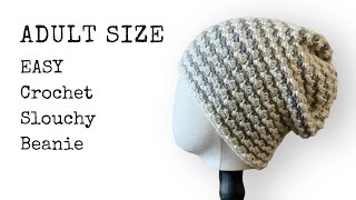 Crochet Slouchy Beanie Tutorial - Adult Size Montgomery Easy Crochet Slouch Hat Free Pattern on Blog by Pretty Darn Adorable Crochet Tutorials 11,658 views 7 months ago 15 minutes