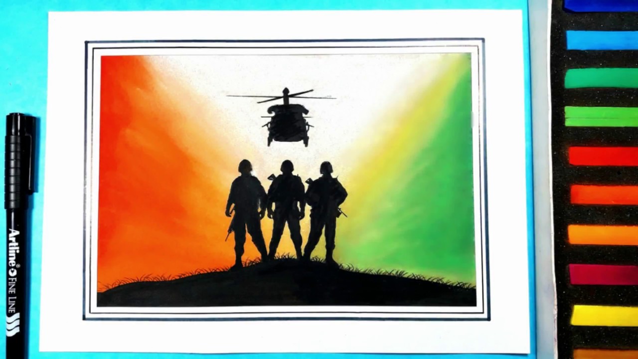 Independence Day special Indian Army Drawing for beginners - step ...