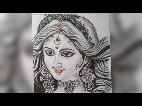 Maa Durga Drawing / Durga Drawing / Durga Puja Special Drawing / Navratri  Drawing - YouTube