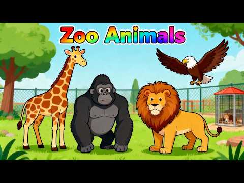 Learn Zoo Animals for Kids | Educational Toddler Learning Video | Baby Cartoon Kids Songs & Rhymes