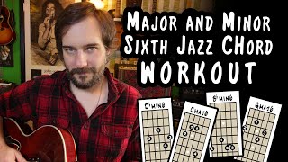 Easy Jazz Chords Major and Minor Sixth Basic Jazz Guitar Lesson Mickey Baker Style 6th Chords