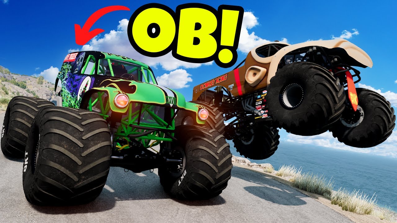 We Used MONSTER TRUCKS to Troll Each Other in BeamNG Drive Mods!