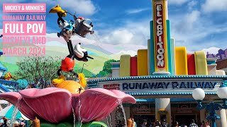 Mickey & Minnie's Runaway Railway Full POV - Disneyland California - March 2024