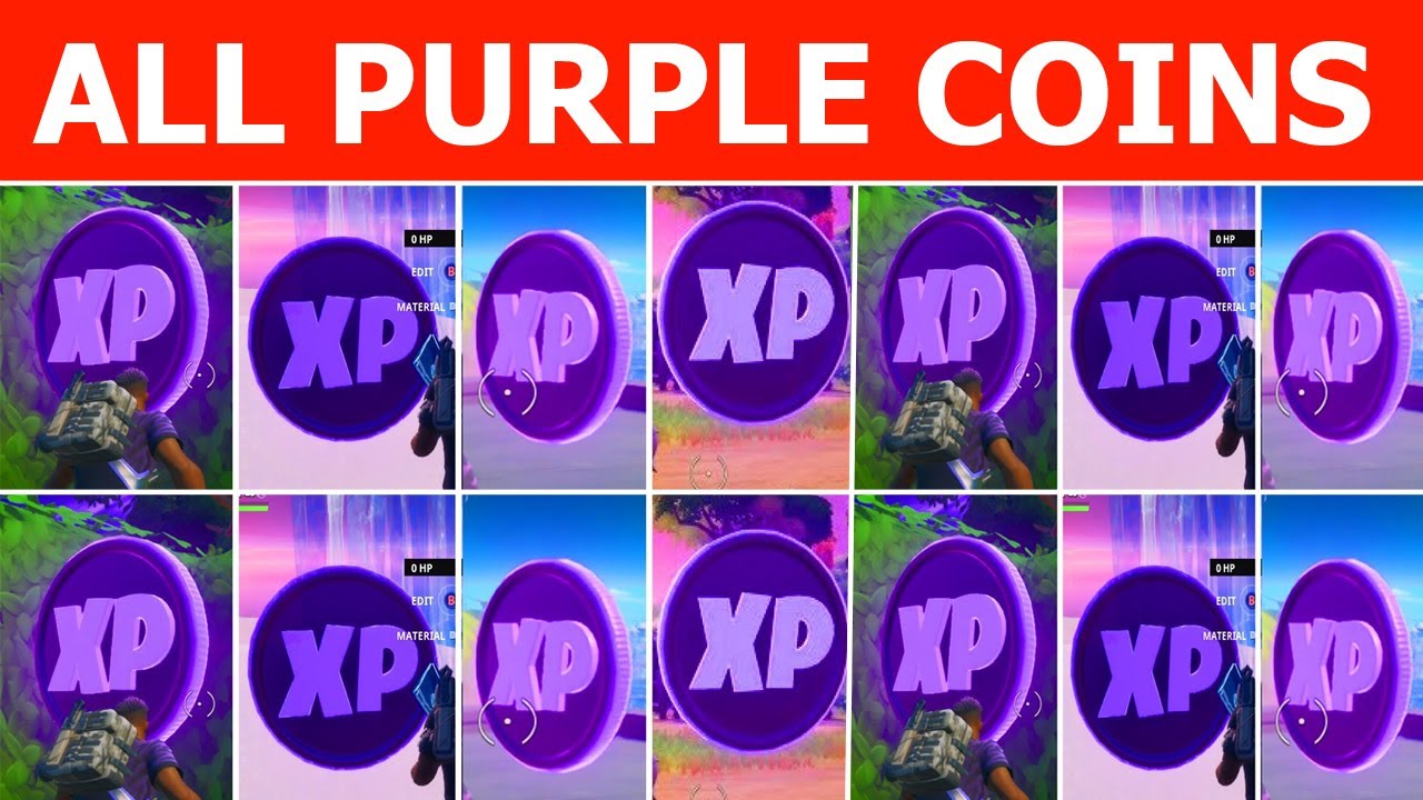 All Purple XP Coins! (WEEK 1 - WEEK 4) Fortnite Battle ...