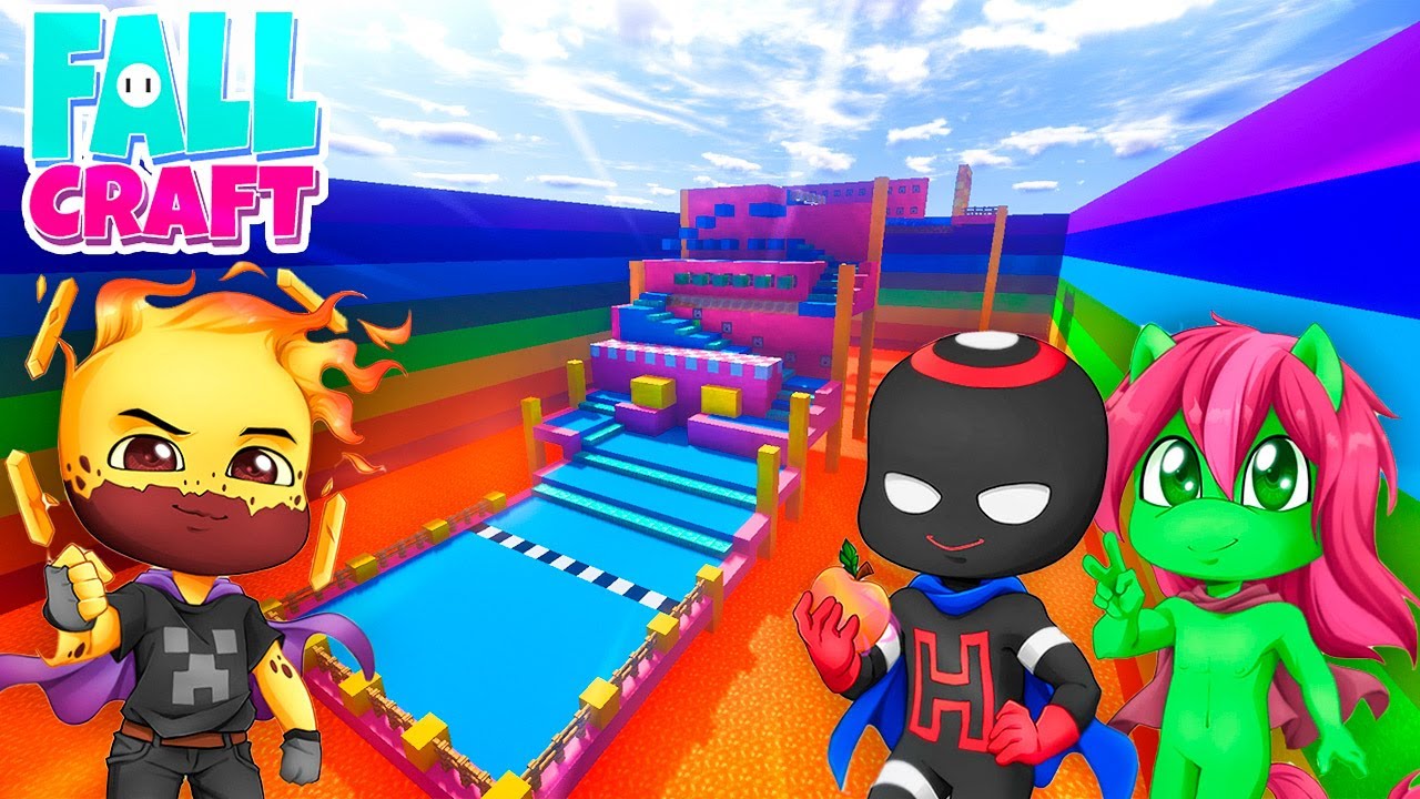 FALL GUYS EN MINECRAFT?! | +20 YOUTUBERS LUCHANDO POR LA CORONA 👑