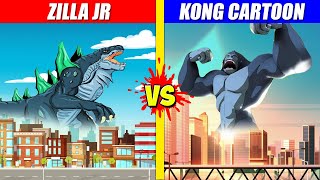 Zilla Jr. vs Kong Cartoon | SPORE