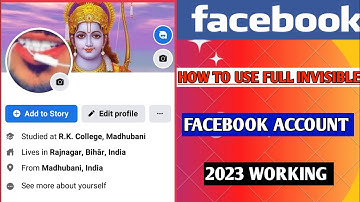 full invisible Facebook account | Without any name kaise fb/I