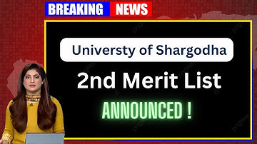 UOS - 2nd Merit List ( Updates ) | Announced ! | University of Sargodha Admission | 2023.