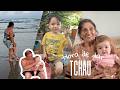 Despedida no litoral, praia, mar, família, bisavó