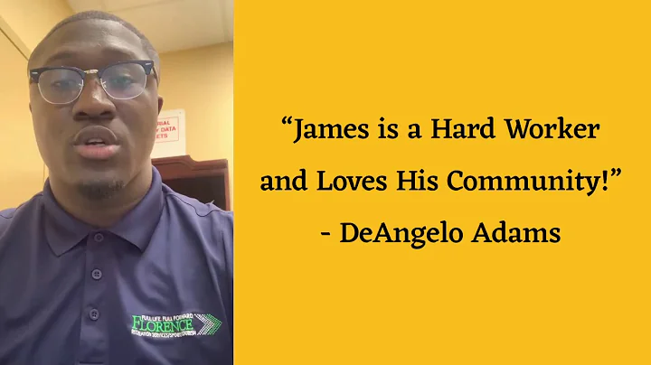 James Is A Hard Worker and Loves His Community  - ...