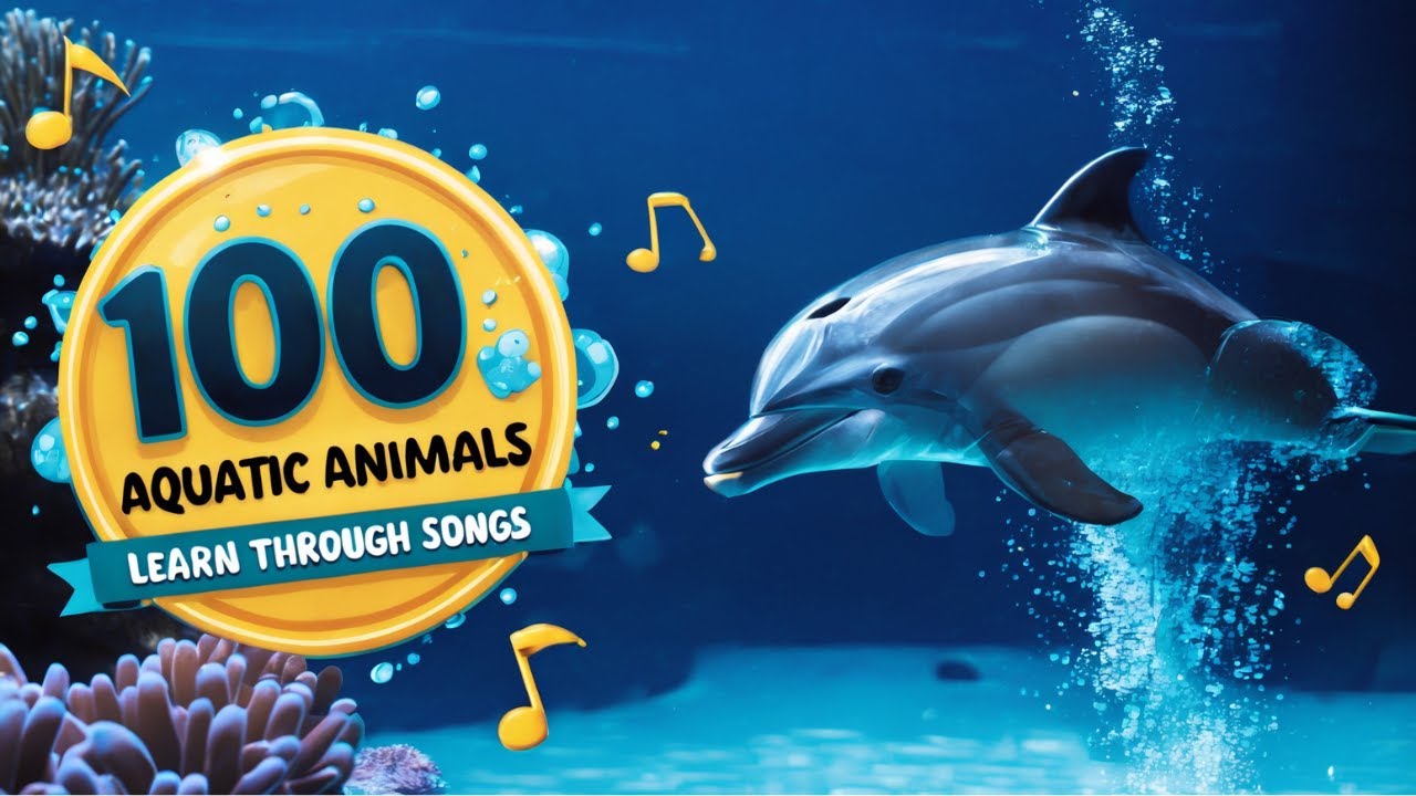 100 AQUATIC ANIMALS π LEARN THROUGH SONGS | 4K HDR UNDERWATER FUN FOR KIDS 100 AQUATIC ANIMALS π LEARN THROUGH SONGS | 4K HDR UNDERWATER FUN FOR KIDS