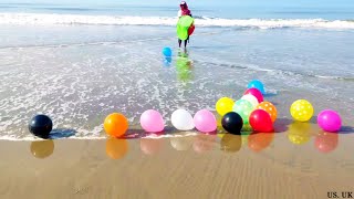Balloon Pop 121 Best Simple Balloon Video Balloons Floating On The Beach