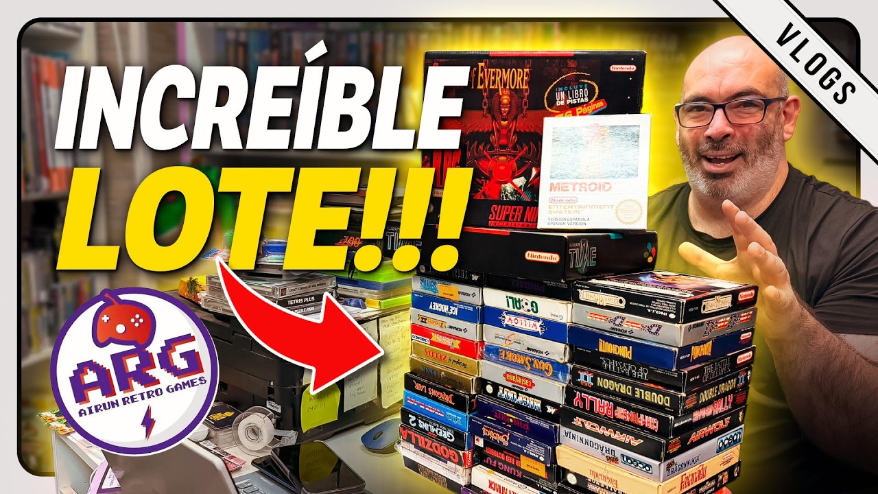 “INCREÍBLE LOTE Retro en Barcelona 😱 ¡Acaba de llegar a la Tienda!” Visitamos AIRUN RETRO GAMES