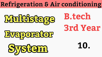 10. Multi evaporator system with single compressor and pressure reducing valve ! rac b tech !