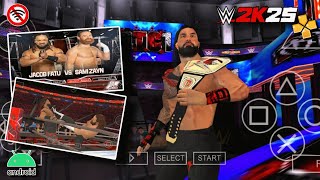 新しいWWE 2K25 v2 [PPSSPP エミュレータ] Android | サミ・ゼイン vs ジェイコブ・ファトゥ | ゲームプレイ screenshot 2