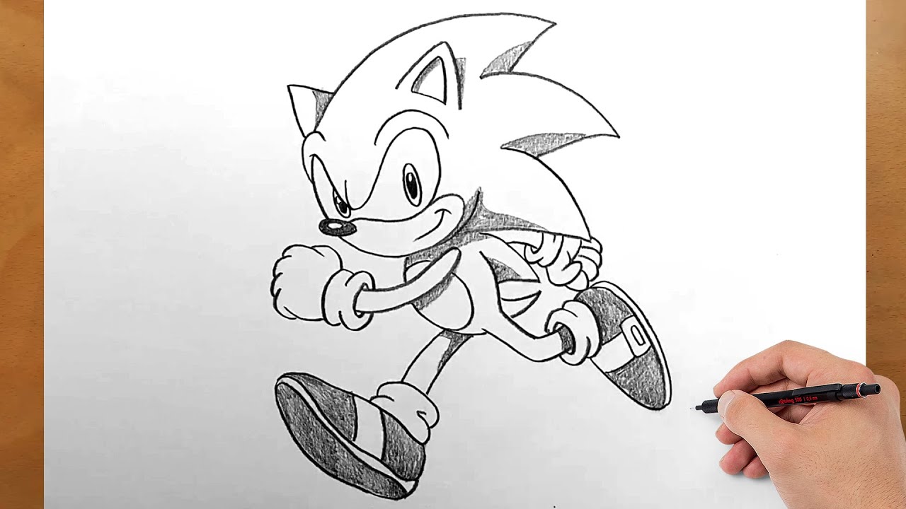 Drawing Sonic the Hedgehog Step by Step | Pencil Art Tutorial