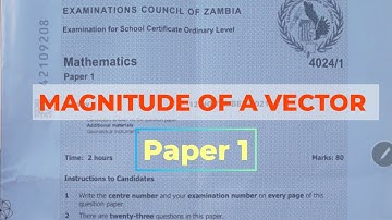 Mathematics: Magnitude of a Vector ( paper 1type)