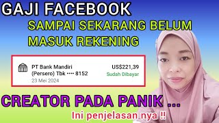 GAJI FACEBOOK SAMPAI SEKARANG BELUM MASUK REKENING||FACEBOOK PROFESIONAL||INI PENJELASANNYA