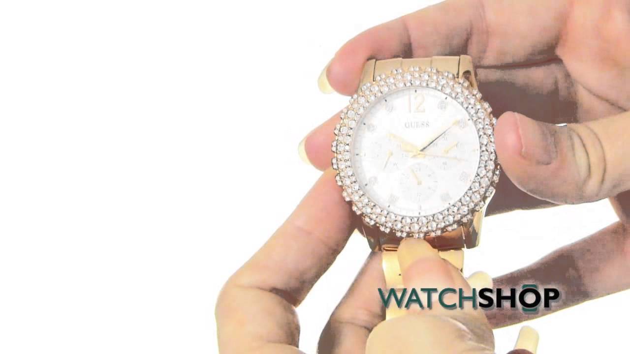 sortere Frisør Placeret Guess Dazzler Ladies Watch (W0335L3) White | WatchShop.com™