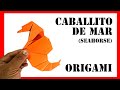 🔴 ORIGAMI: CÓMO HACER UN CABALLITO DE MAR DE PAPEL MUY FÁCIL (How to make an origami SEAHORSE )☑