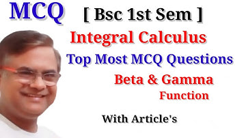 MCQ Beta and Gamma Function  Multiple choice questions Objective Questions
