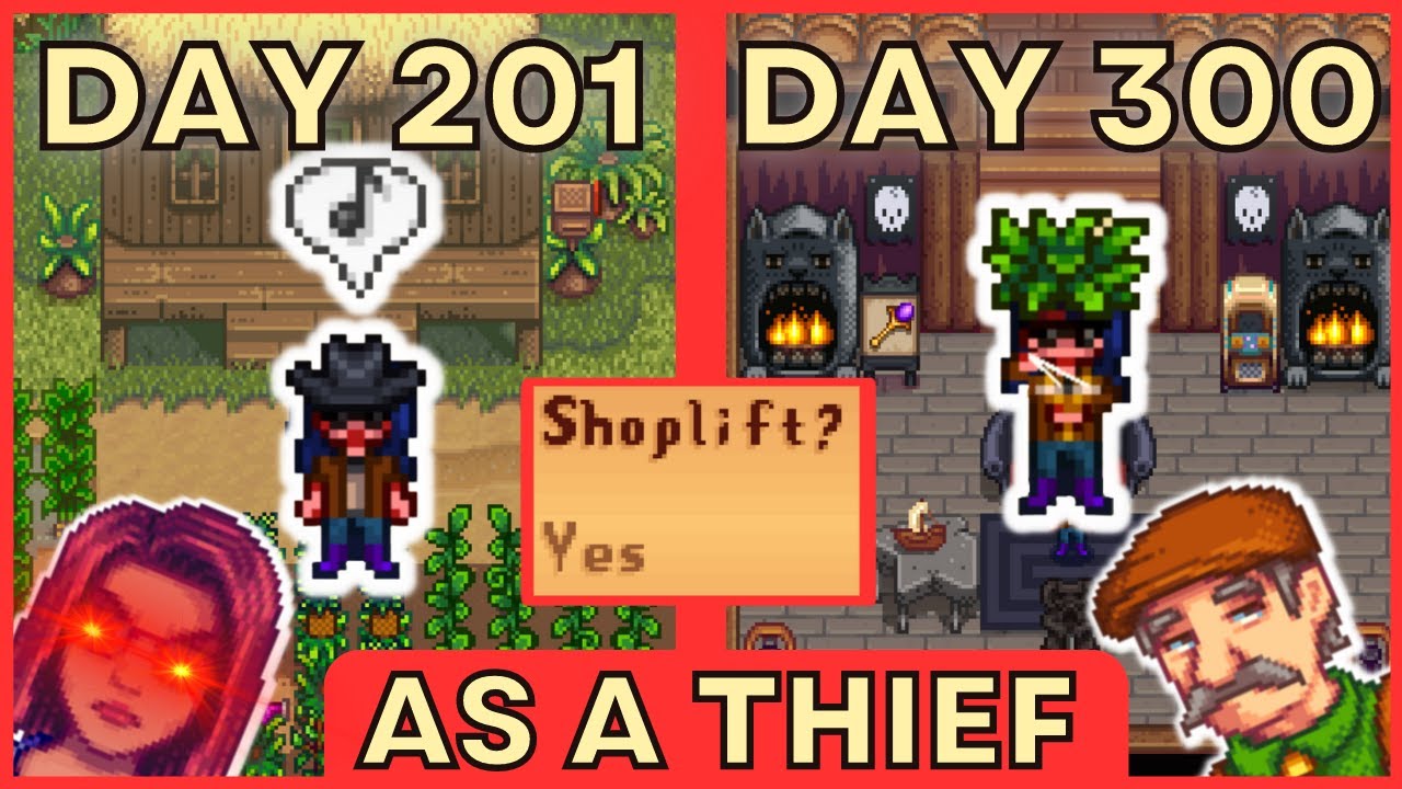 I played 300 days of Stardew Valley as a THIEF 🦹🏻‍♀️ FULL 3RD YEAR ...