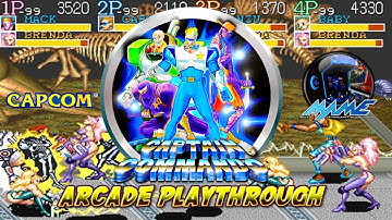 Captain Commando (Arcade) 4 Players Playthrough 60fps - 1080p