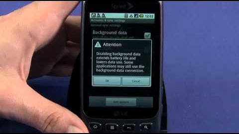 Battery saving tips for the LG Optimus S