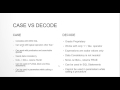 Difference between case and decode