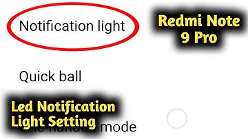 Redmi Note 9 Pro Led Notification Light Setting