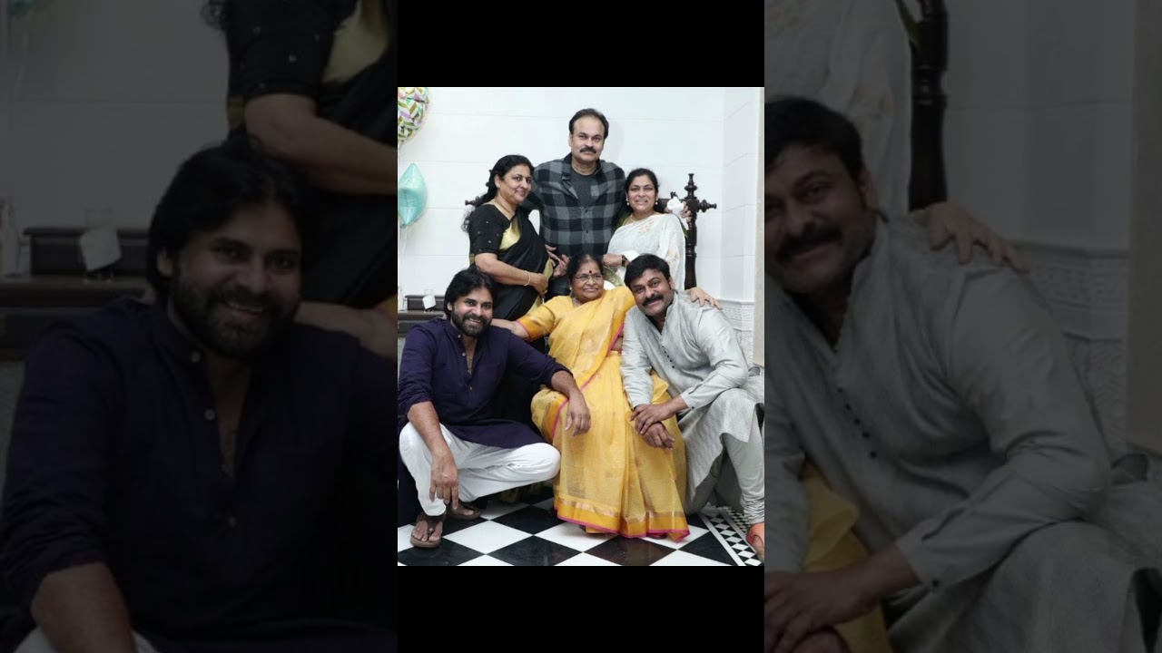 Mega star Chiranjeevi with his brothers, sisters and mother # Chiru with brothers and sisters 