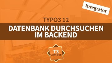 TYPO3 12 Tutorial: Datenbankabfragen im Backend ohne Extensions und MySQL Kenntnisse ausführen