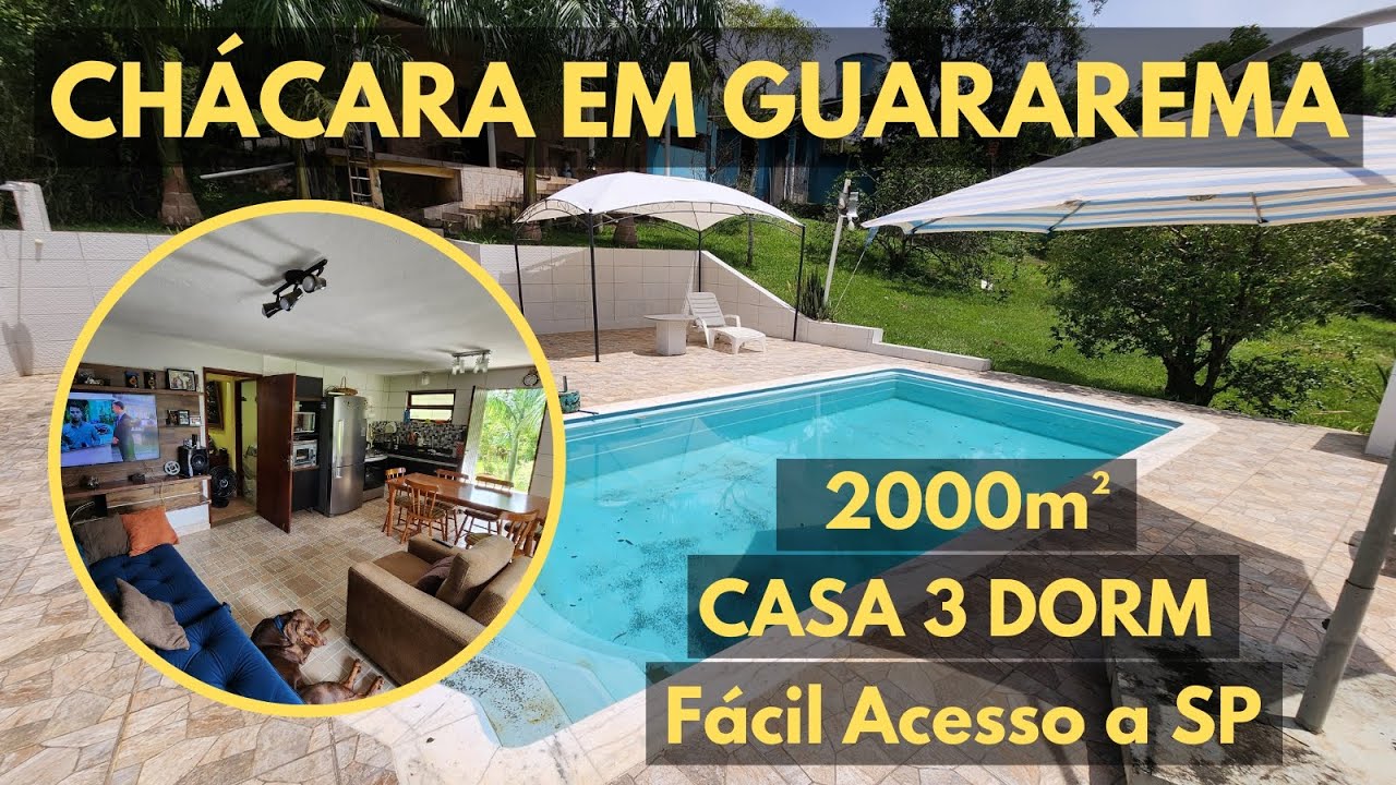 #29 OPORTUNIDADE CHÁCARA A VENDA 2000m² EM GUARAREMA - ACEITA PERMUTA EM PRAIA GRANDE OU SÃO PAULO