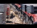 Transporter gets stuck delivering 90t of crane counterweights @SpaceX Launch site Boca Chica Texas