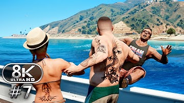 GTA V 8K Ultra Graphics Gameplay Walkthrough Part 7 - GTA V 8K 60FPS PC No Commentary