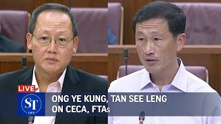 [FULL] Ministers Ong Ye Kung, Tan See Leng address Parliament on FTAs, Ceca