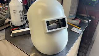 Simple method to cut Honeywell 110wh pipeliner fibre metal welding helmet mod