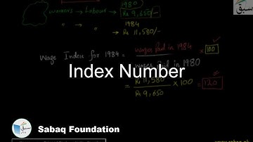 Index Number, Statistics Lecture | Sabaq.pk