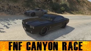 Fast & Furious Tribute || Brian's GTR vs Dom's Challenger || Canyon Race screenshot 5
