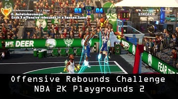 How to do the "Grab offensive rebounds challenge" NBA 2K Playgrounds 2