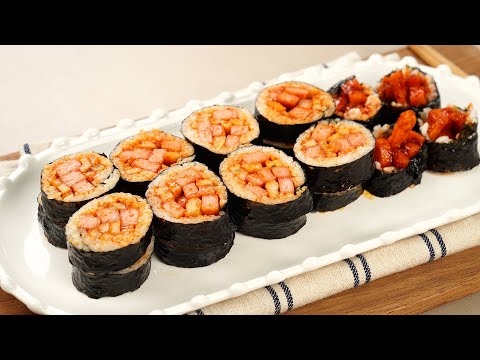 스팸과 어묵만 볶아주면 재료준비 완료! 매콤스팸어묵김밥