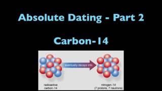 Absolute Dating - Part 2 (Cabon-14)