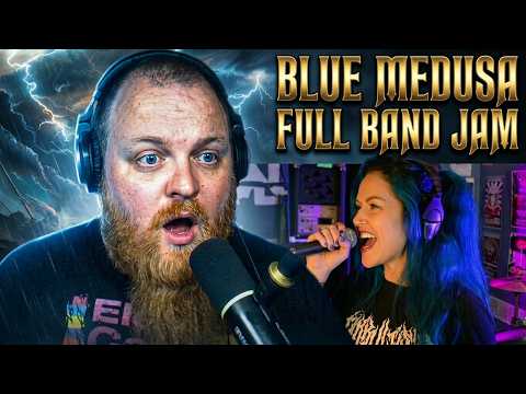 Viking Reacts to Full band playthrough  Blue Medusa - Flying Monkey these girls are insane