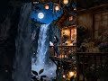 Calm moonlit waterfall 🌙 Cozy loop