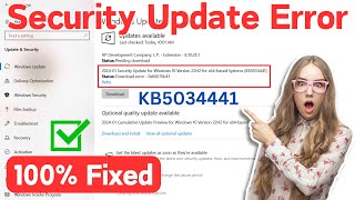 security update for windows 10 version 22h2 (kb5034441) download error | fix security update error