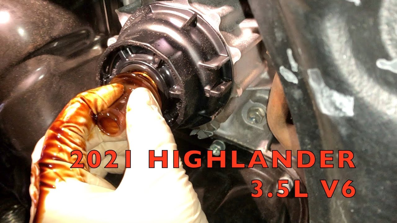 PLASTIC Oil Filter Housing on 2021 Highlander V6 YouTube