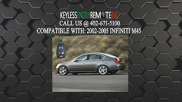 How To Replace Infiniti M45 Key Fob Battery 2002 2003 2004 2005
