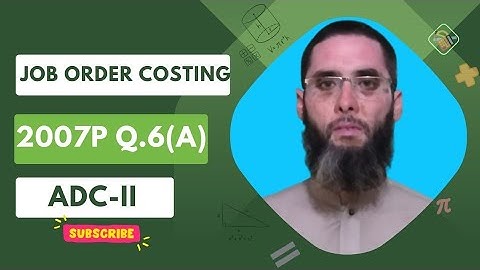 Job Order Costing| Cost Accounting| ADC-II| BS| BBA| MBA|