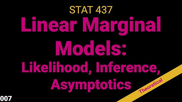007. Linear Marginal Models: Likelihood, Inference, and Asymptotics (Theory)