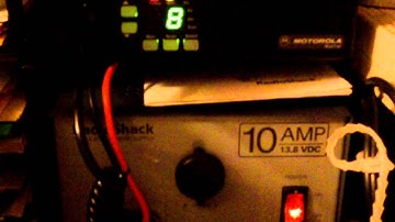 Motorola Maxtrac mobile radio listening to weather channel.